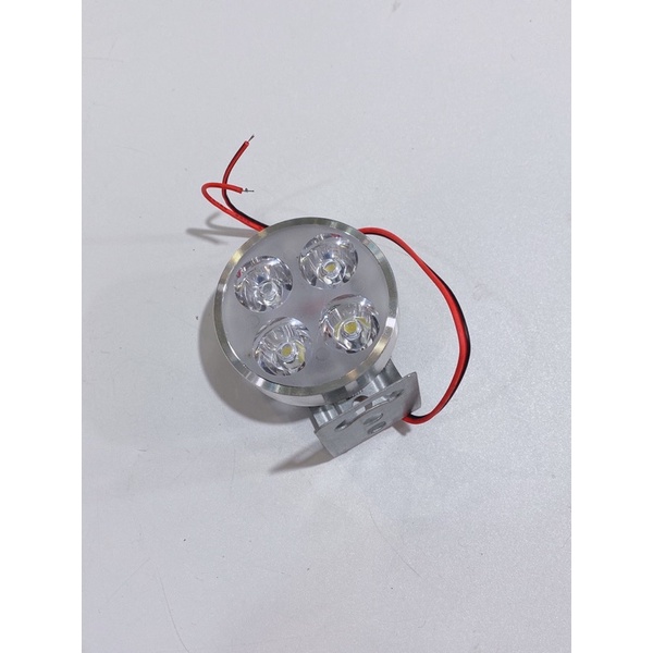Đèn led trợ sáng 4 bóng mini, đèn ánh sáng trắng nhỏ gọn, sử dụng điện bình 12V