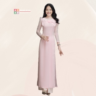 Áo Dài Bê Tráp Cách Tân Nữ Cổ Tròn Tay Dài BC09