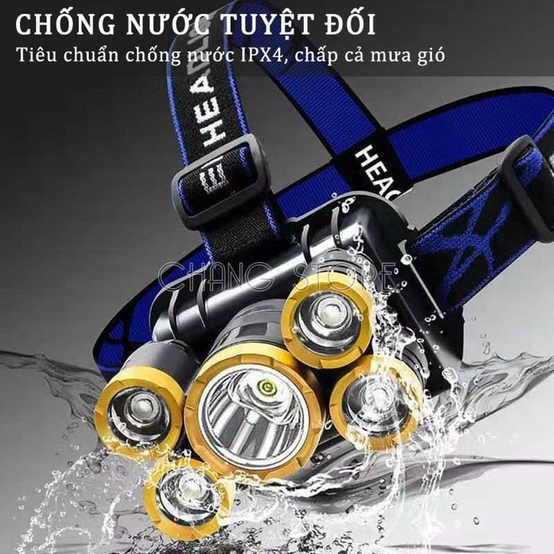 Đèn Pin Đội Đầu 5 Bóng Siêu Sángo