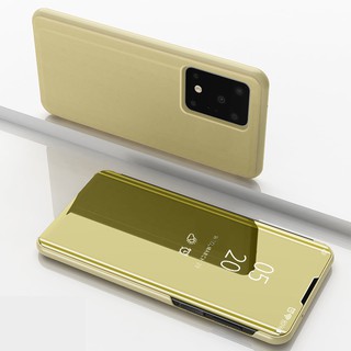 Ốp điện thoại nắp gập tráng gương bằng PC cứng cao cấp dành cho Samsung S20 Plus S20 Ultra
