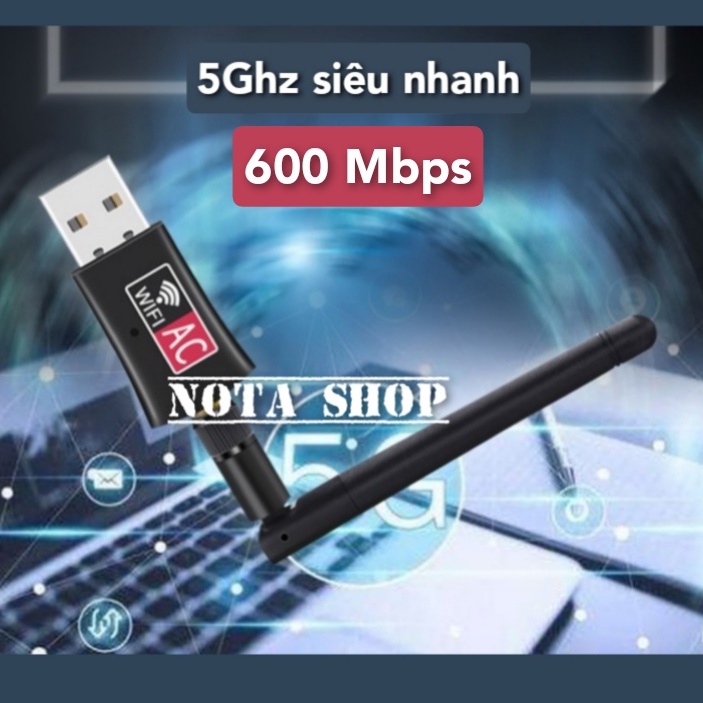 [Hỏa Tốc - Chính hãng - Đầu mạ vàng] USB WiFi 5G TP LINK T2U 600Mbps nano tốc độ cao - thu WiFi 5Ghz laptop máy bàn