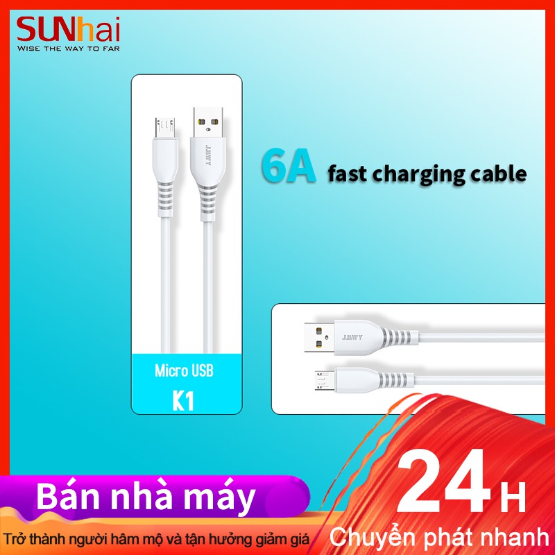 Cáp sạc nhanh K1 cổng Micro Usb 6A cho Android