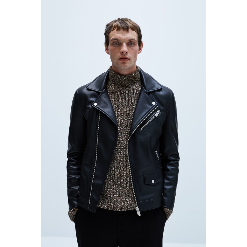 ÁO KHOÁC DA ZARA MAN BIKER JACKET CHÍNH HÃNG