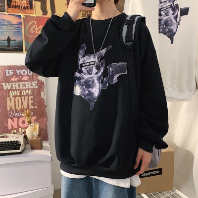 Áo Sweater nỉ nam nữ from rộng unisex, Áo hoodie thu đông phong cách Ulzzang - áo nỉ pikachu