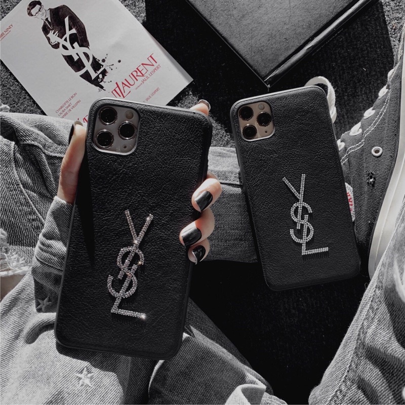 Ốp Lưng Da IMD YSL Đính Đá