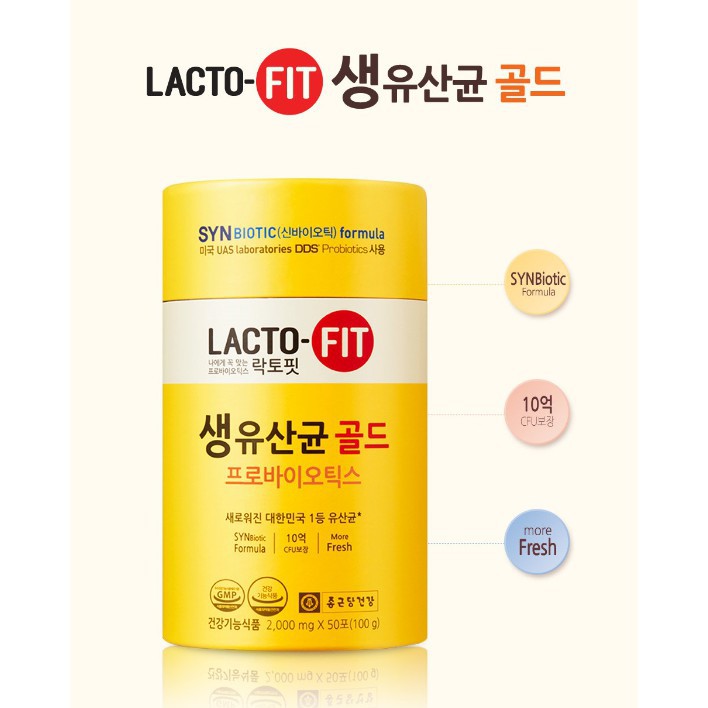 [NHẬP KHẨU CHÍNH HÃNG] Men Vi Sinh LACTO-FIT sản phẩm lợi khuẩn bán chạy số 1 tại Hàn Quốc