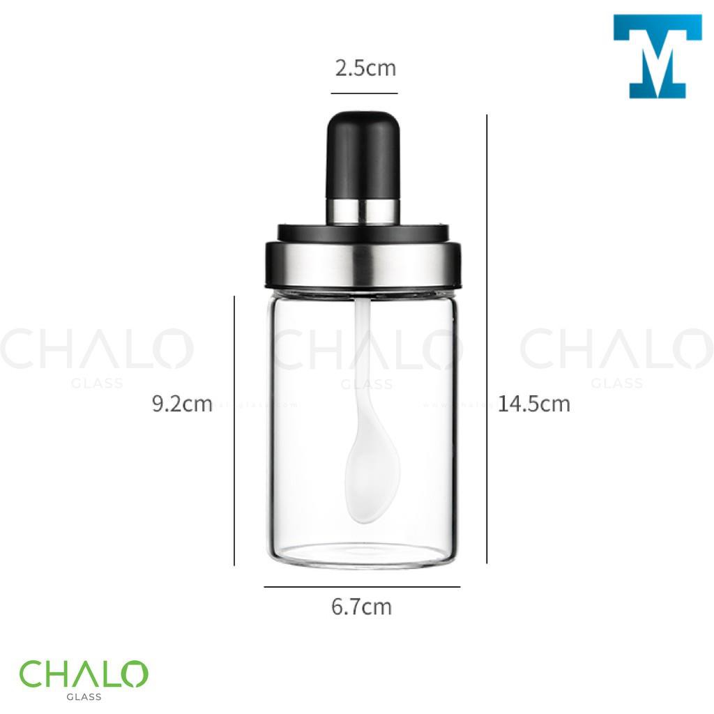 Hũ gia vị thủy tinh JIMMEAL 250ml (Kèm thìa múc)