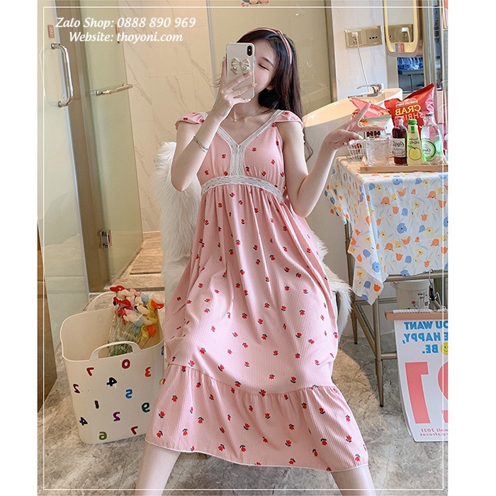 Váy midi mặc nhà có đệm ngực siêu đẹp & mềm mịn | BigBuy360 - bigbuy360.vn