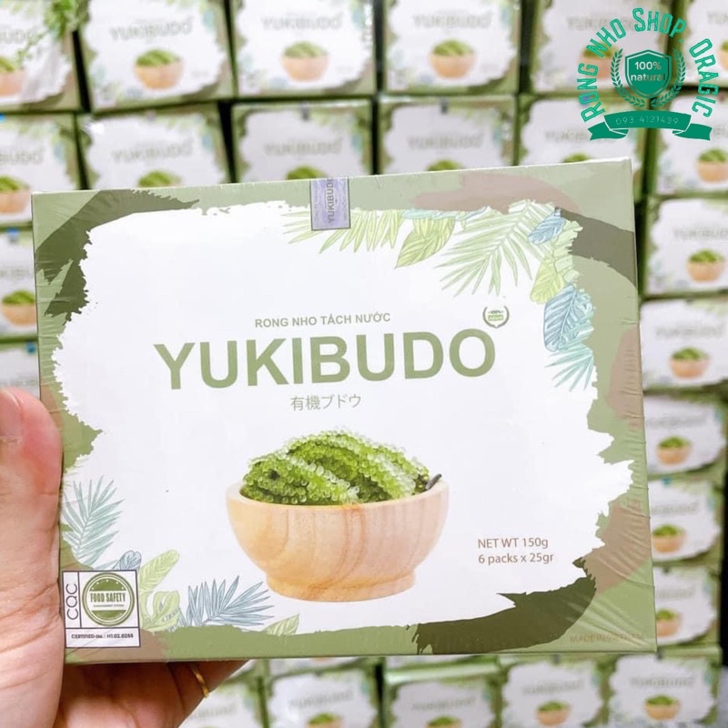 Rong Nho Yukibudo và rong nho tách nước Green Food nở ra rong nho tươi ngon giòn