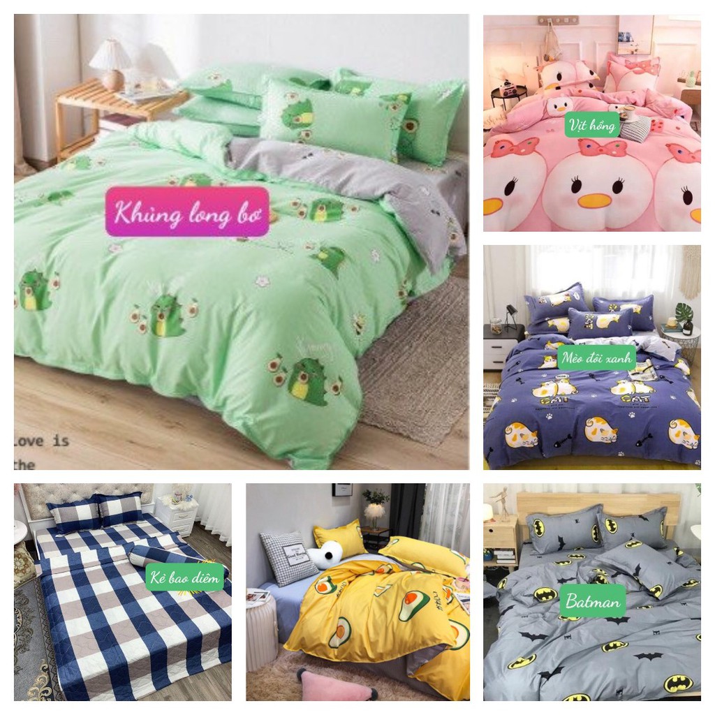 Ga trải giường vải cotton poly 1m6x2m