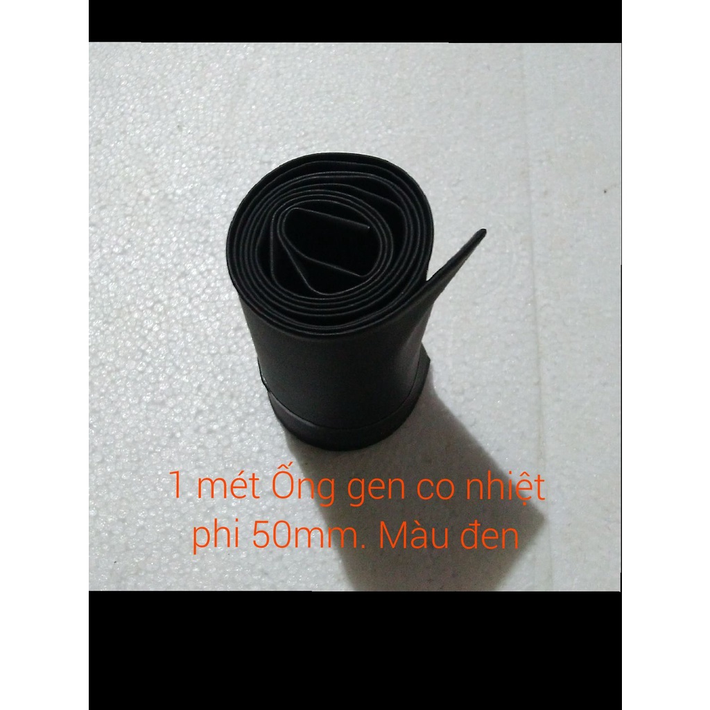 1 mét Ống gen co nhiệt đường kính 50mm màu đen.