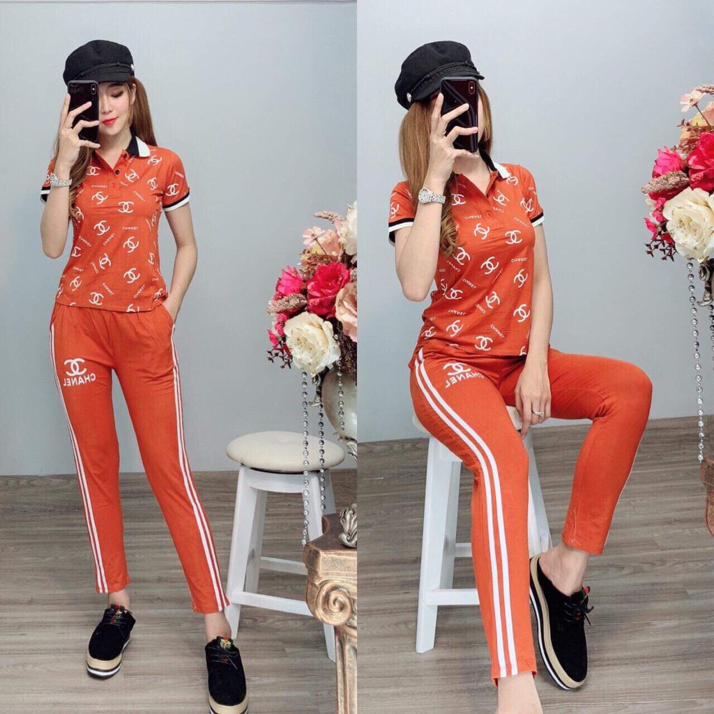 ❣️Đồ bộ cotton in logo CH trẻ trung