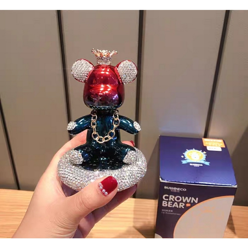 Sét Gấu Đeo Vòng Có Sáp Thơm Khử Mùi Trang Trí Taplo Ô Tô