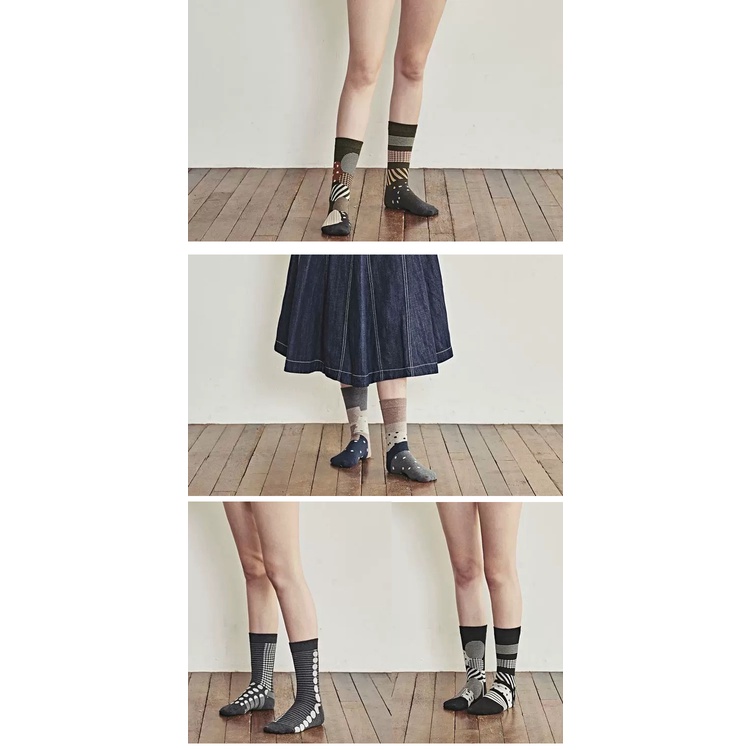 Đôi vớ WAFNHA D344 bằng cotton dày dặn phong cách cổ điển cá tính thời trang mùa đông dành cho các cặp đôi