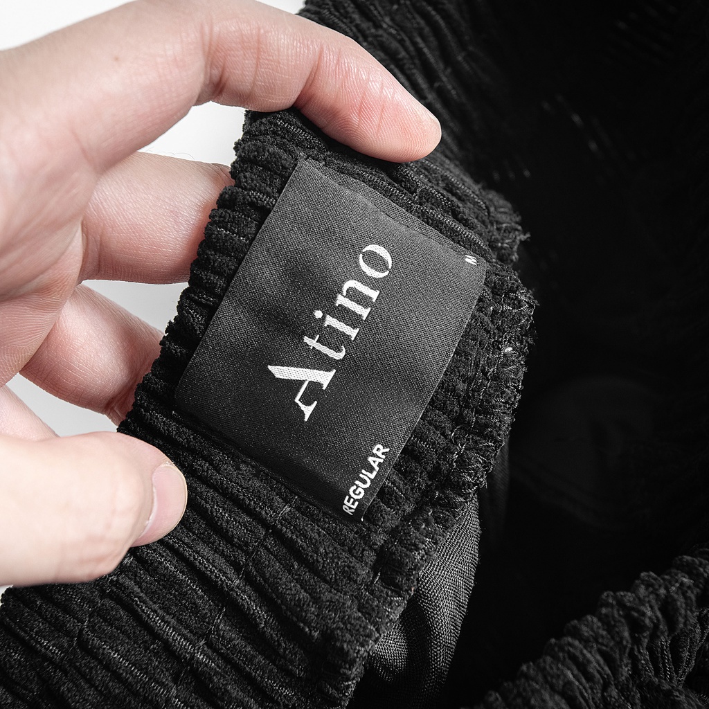 Quần Short Nam Sọc Trắng NUTA ATINO Chất Liệu Nhung Tăm Form Regular QS4.1402