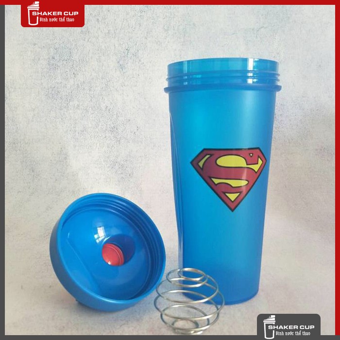 Bình nước bình lắc thể thao Super Hero Shake Bottle