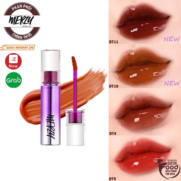 Son Tint Bóng Siêu Lì, Cho Môi Căng Mọng Hàn Quốc Merzy Aurora Dewy Tint 5.5g (DT4, DT5, DT11)