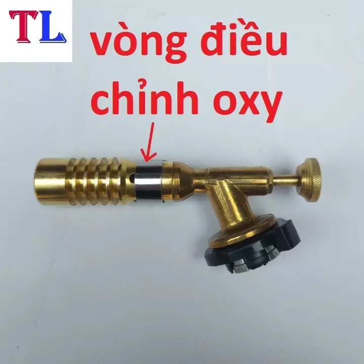 Dụng cụ khò gas cầm tay bằng đồng cao cấp,có vòng chỉnh oxy giúp lửa mạnh và xanh hơn