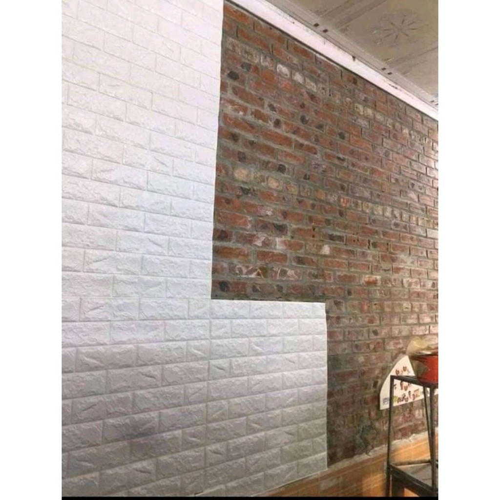 Xốp dán tường giả gạch 3d khổ lớn 70x77cm , chống ồn , cách âm tốt loại 1 siêu dính | BigBuy360 - bigbuy360.vn
