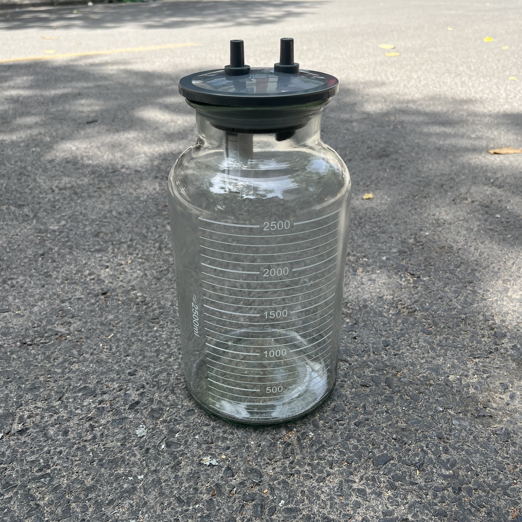 Bình đựng dịch 2500ml bằng thủy tinh cho máy hút dịch 2 bình