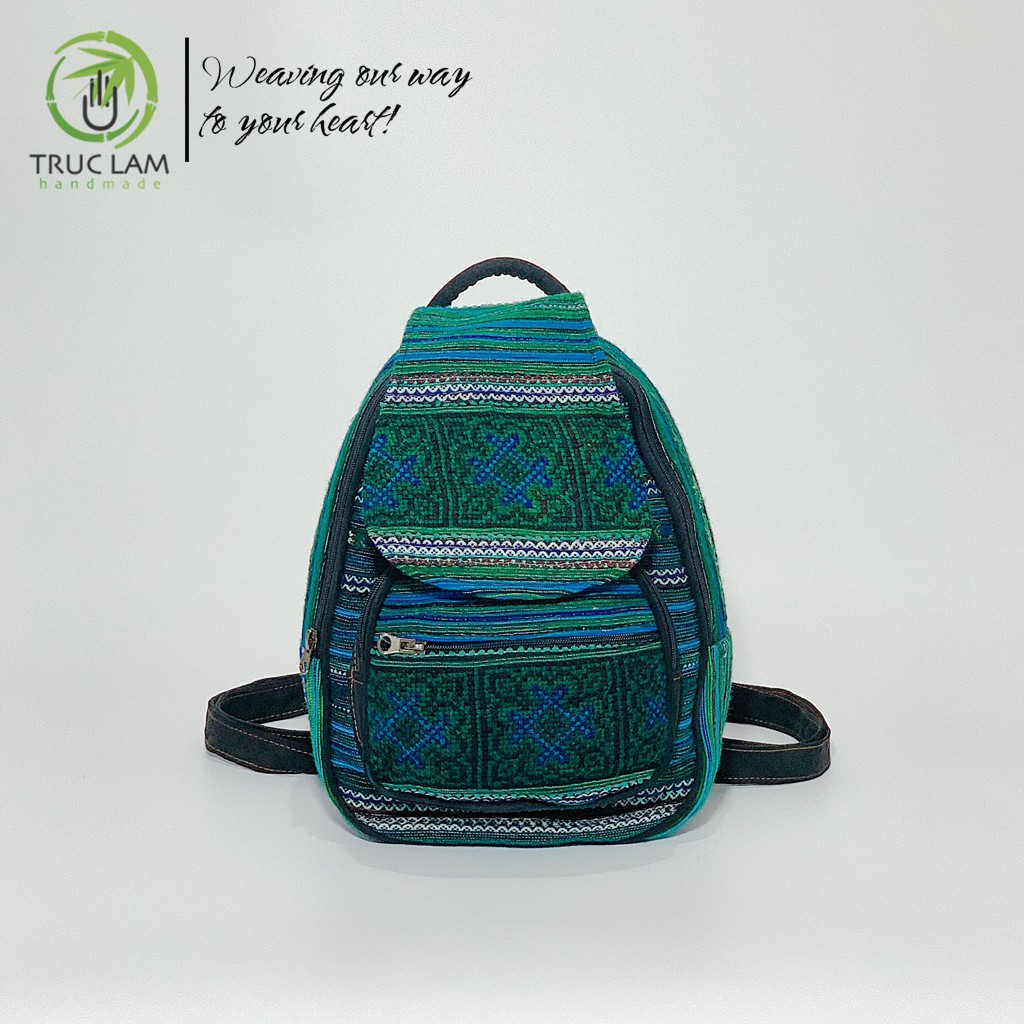Balo Thời Trang Vải Thổ Cẩm Thêu Tay Thủ Công Họa Tiết Dân Tộc - Trúc Lâm Handmade