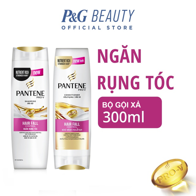 Combo Dầu Gội Pantene Ngăn Rụng Tóc 300ml + Kem Xả Pantene Ngăn Rụng Tóc 300ml