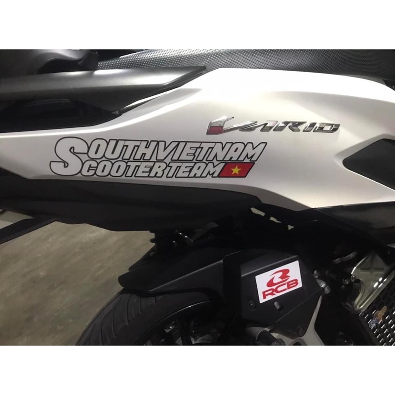 Tem logo sticker SOUTH VIETNAM SCOOTER TEAM chất liệu decal xe chính hãng chống thấm nước dán xe không bay màu