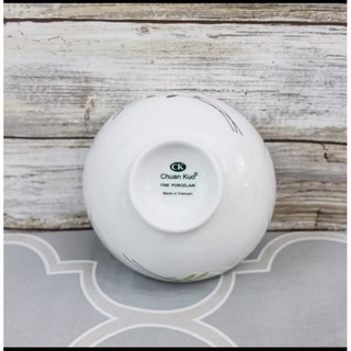 Set bát cơm sứ hoa mầm (cỏ may mắn) - hàng gốm sứ cao cấp CK