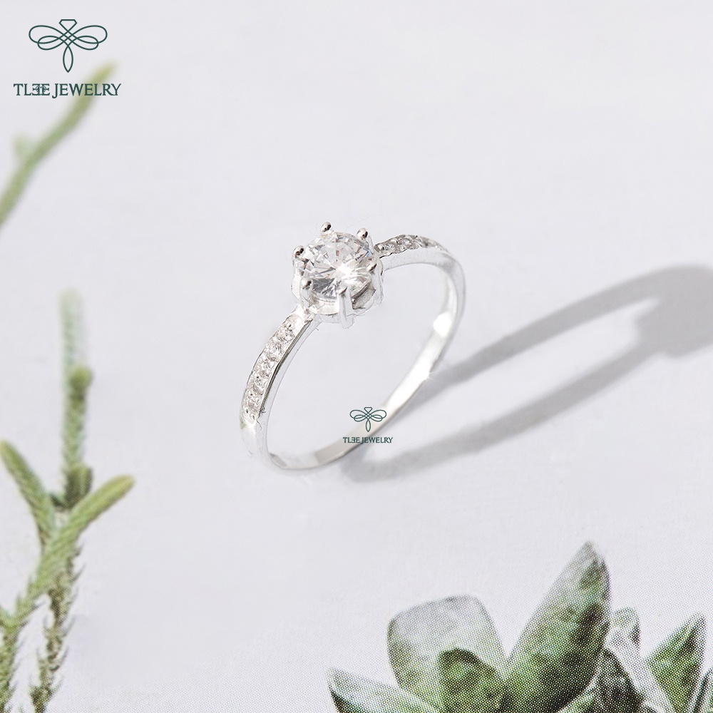 Nhẫn bạc nữ TLEE sáu chấu thuôn cách điệu cá tính TleeJewelry A0215