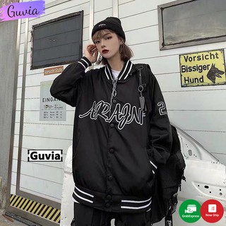 Áo khoác dù Bomber ARAGNP form rộng dù 2 lớp GAKD10 Áo khoác nam nữ phong cách Hàn Quốc