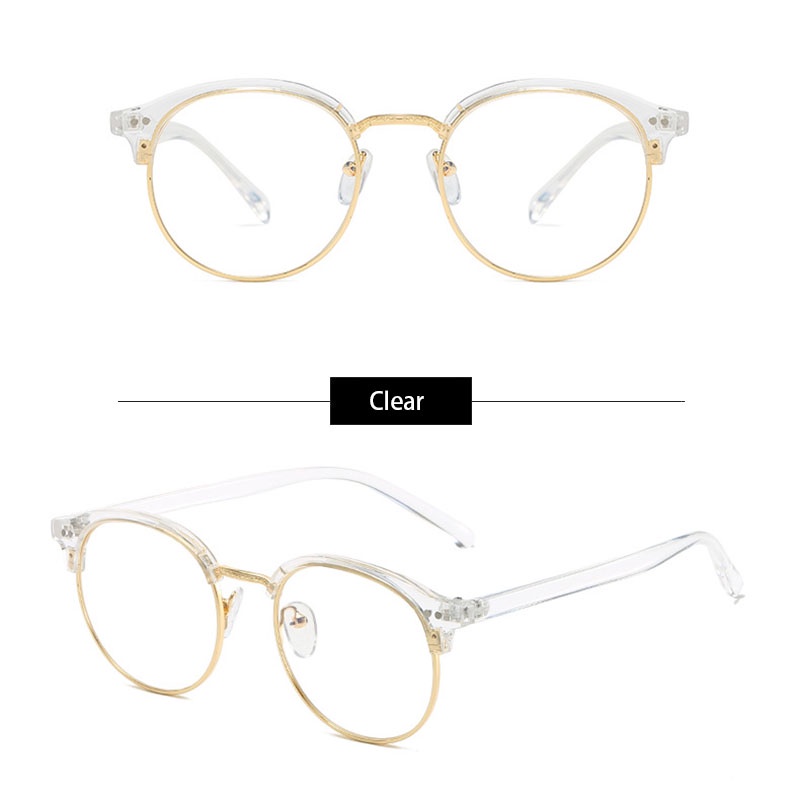 Gọng kính nam nữ Viendo hình tròn đổi màu chống ánh sáng xanh Hàn Quốc thời trang/cắt kính cận theo yêu cầu