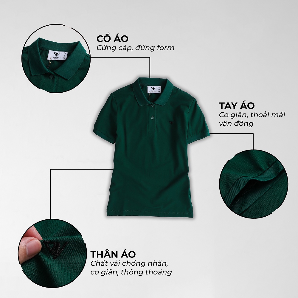 Áo thun polo nữ DARNELL, áo thun có cổ ngắn tay chất cotton thông thoáng bền đẹp DN2023