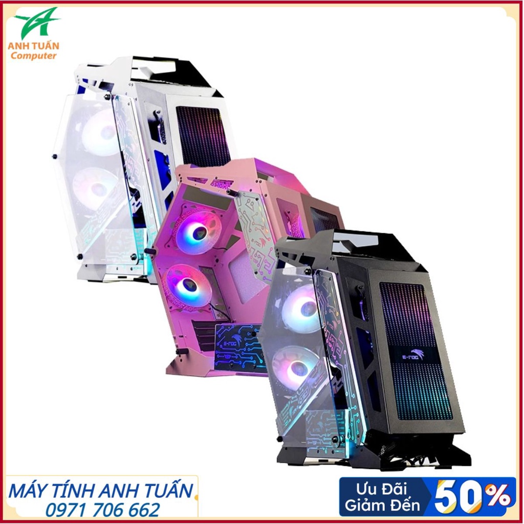 Vỏ máy tính Case VSP ES8 (M-ATX, m-ITX) Kính cường lực Chính hãng phân phối