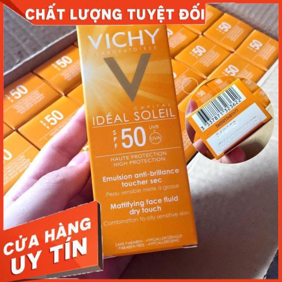 [ FREESHIP ]-Kem Chống Nắng Vichy Emusion Ideal Soleil SPF50 Mattifying Face Fluid Dry Touch 𝕕𝕤