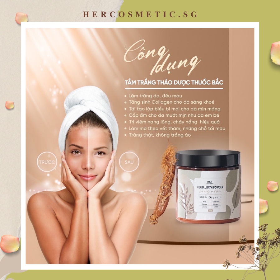 [Chính hãng] Tắm trắng Toàn Thân chuẩn Spa Hercosmetic/ Trắng da Toàn Thân | BigBuy360 - bigbuy360.vn