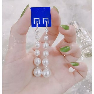 (SIÊU RẺ) BÔNG TAI BẠC DÁNG DÀI HẠT TRÒN