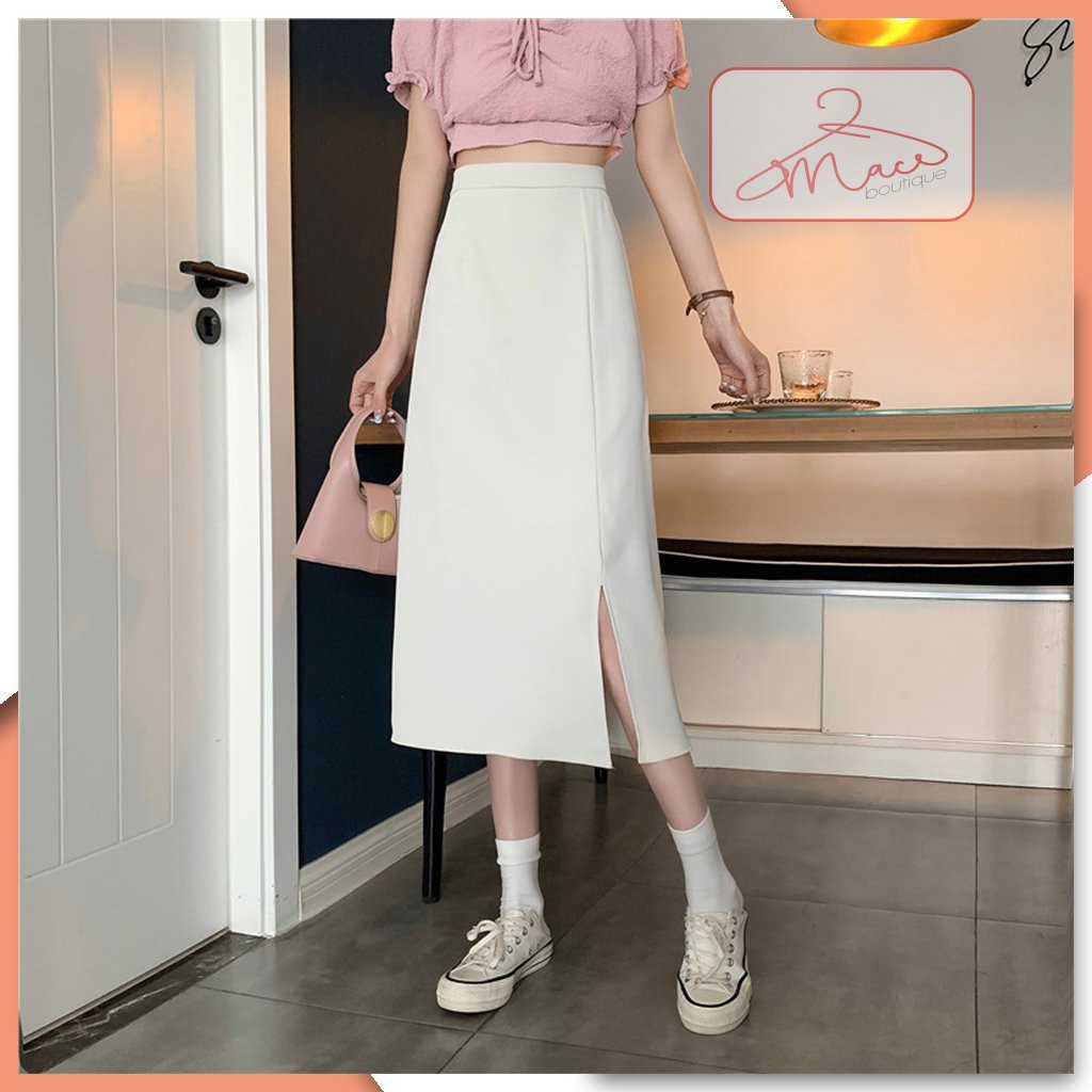 [bán lỗ lấy sao]chân váy dài ulzzang phong cách Hàn Quốc, chân váy chữ a dài xẻ tà | BigBuy360 - bigbuy360.vn