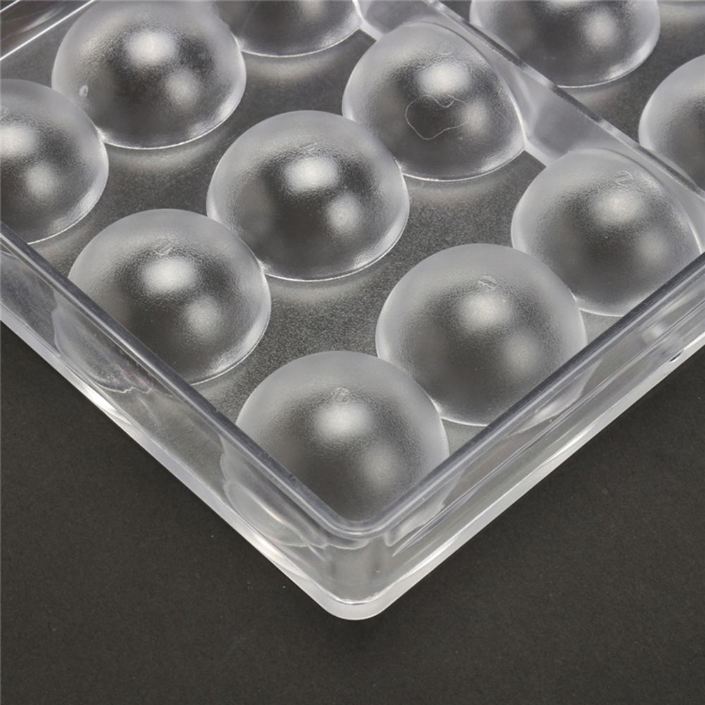 Khuôn Làm Bánh Mousse / Sô Cô La / Kẹo Ngọt / Bánh Kem Hình Cầu 24 Ngăn Bằng Polycarbonate Cứng Trong Suốt Diy