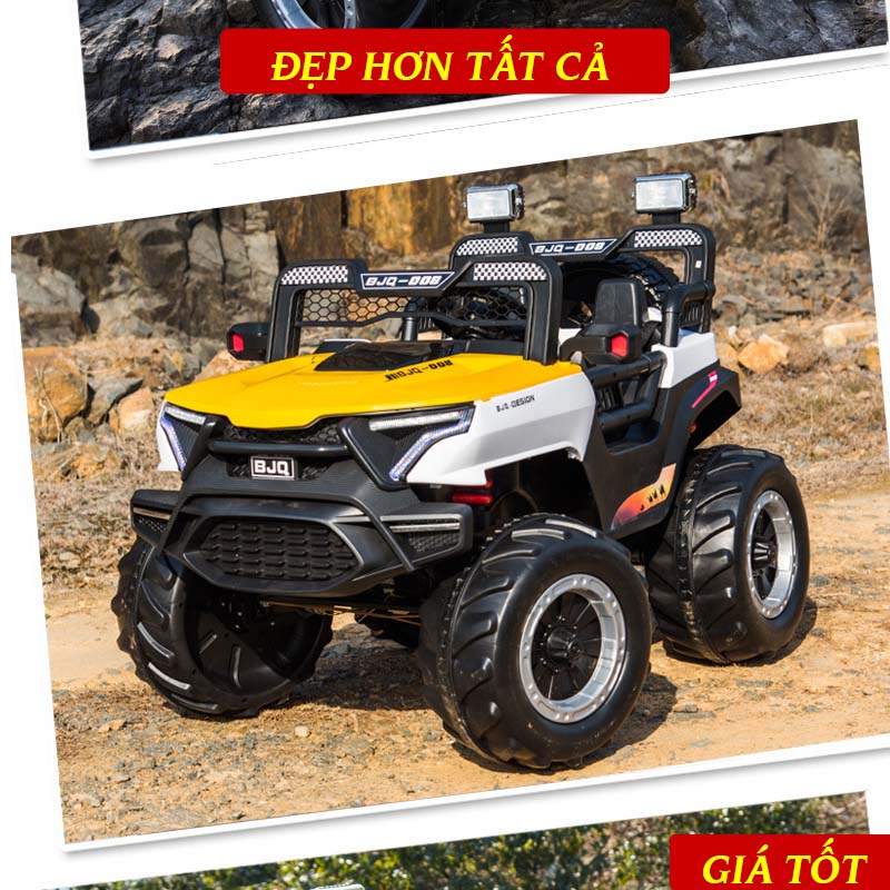 Xe Ô Tô Địa Hình Điện Trẻ Em BJQ 008 Cực Ngầu, Siêu Khỏe, 2 Chỗ Ngồi, Full Chức Năng, Tự Lái & Điều Khiển