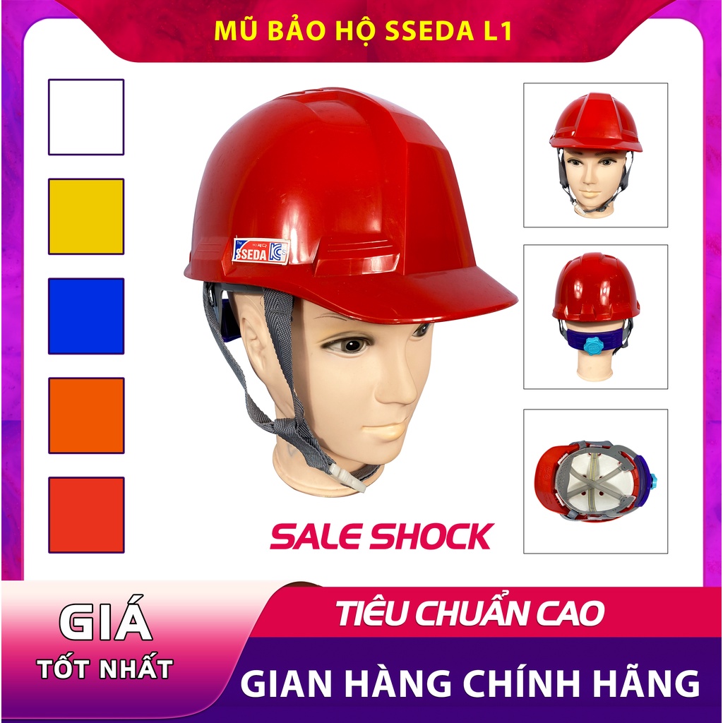 Mũ bảo hộ lao động, Nón bảo hộ lao động cho công nhân, kĩ sư, chất lượng cao có tem kiểm định