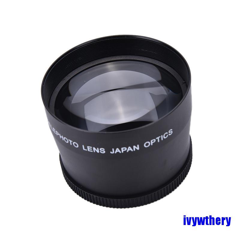 [COD]58mm 2.0X Professional Telephoto Lens+Cleaning Cloth for Canon Nikon Sony Pentax