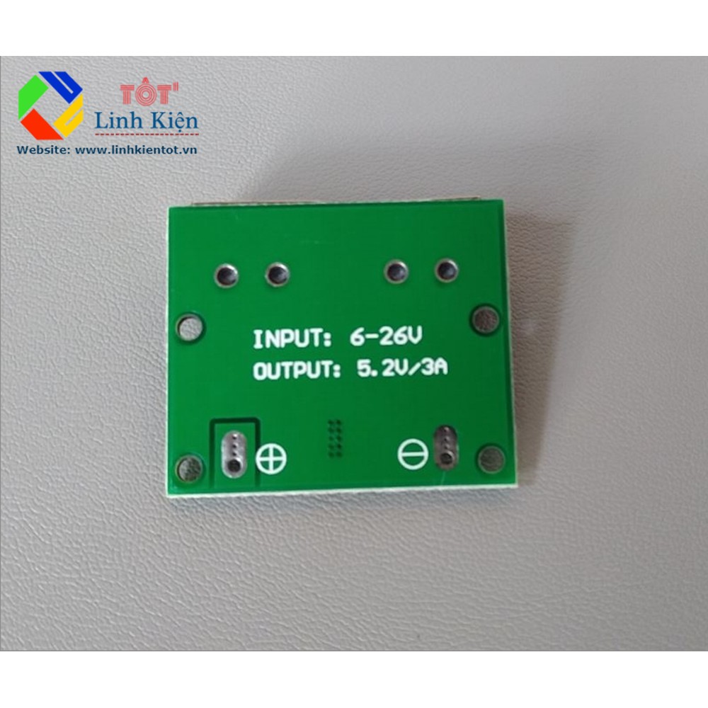 Module nguồn USB DC-DC 6-26v sang 5V/3A cho Raspberry Pi 3B, Pi4, điện thoại