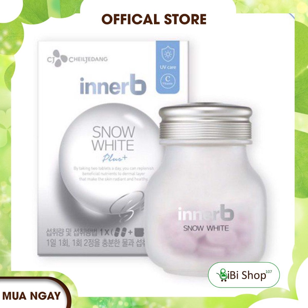 💥💧Viên Uống Cấp Nước Dưỡng Da Trắng Sáng, Chống Nắng CJ Innerb Snow White hộp 70 viên💥💧