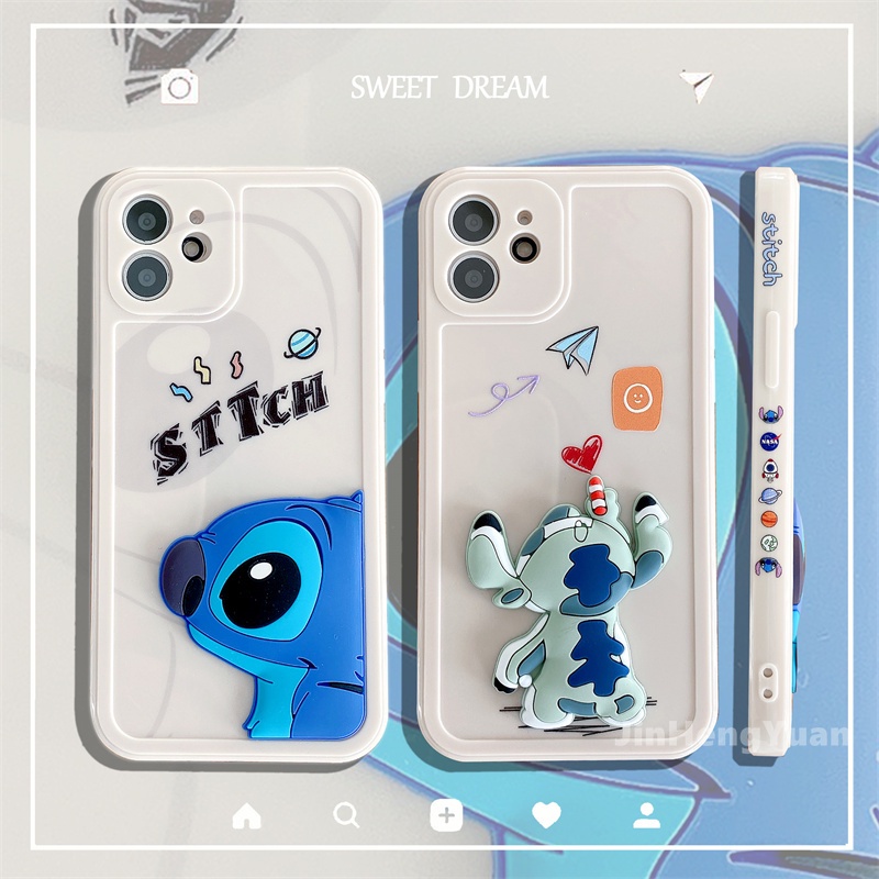 Ốp điện thoại in họa tiết Stitch 3D đáng yêu thích hợp cho Iphone 7 8 Plus 11 12 X Xs Pro Max Xr Se2020