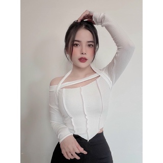 Áo tay dài trễ vai