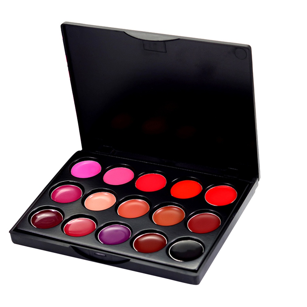 Bảng Son Môi Mini 15 Màu Ánh Nhũ Lâu Trôi Thời Trang Cho Nữ