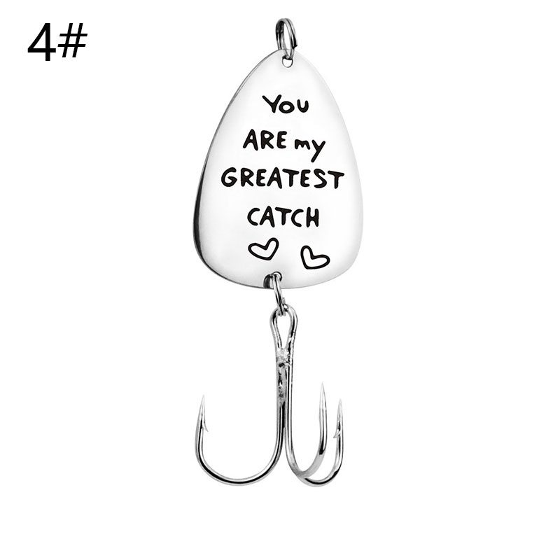 Móc Câu Cá Bằng Thép Không Gỉ Khắc Chữ You are the greatest Catch of My Life