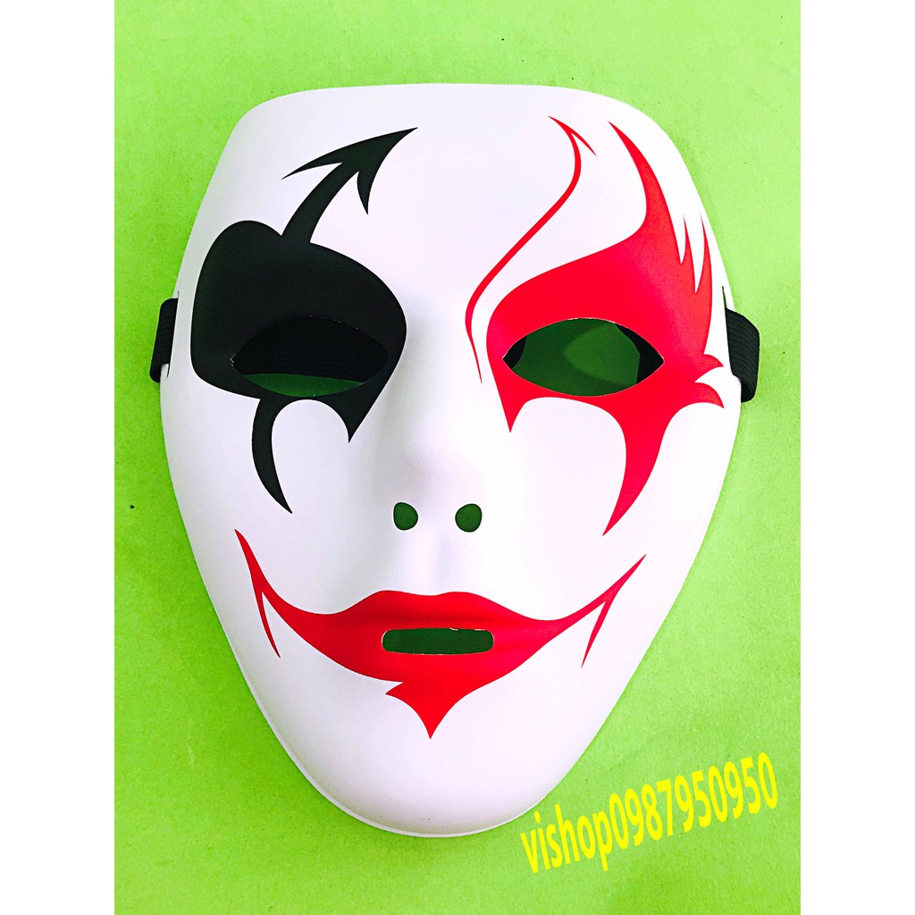 (BẢN ĐẶC BIỆT) Mặt Nạ Jabbawockeez Mặt Nạ Cosplay Mặt Nạ Hóa Trang Màu Trắng Hàng nhập khẩu-Mặt nạ vẽ mũi tên sát thủ