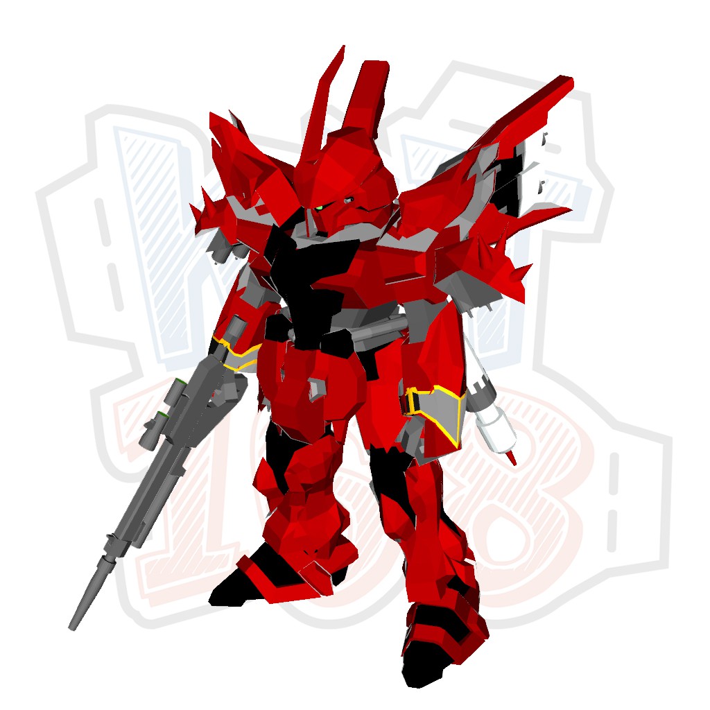 Mô hình giấy Gundam Robot SD MSN-06S Sinanju