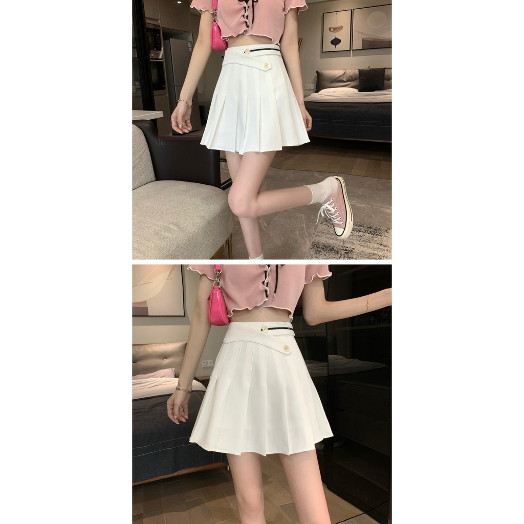 Hundreds Of Show Slim Skirts Women's Summer White Skirt Design Is Irregular A Word Pleated Skirts Miss Jk Skirt